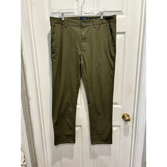 TAYLRD Men’s Taylrd Fit 36x30‎ Stretch Slim Green - Picture 1 of 8